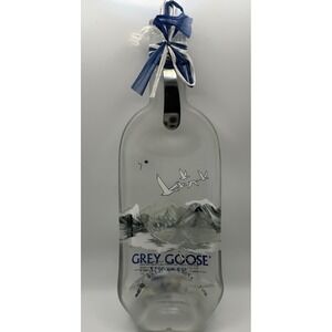 Kiln Fired Flat 1 liter Grey Goose Bottle Cheese  Charcuterie Tray With Knife